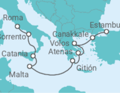 Itinerario del Crucero Aventura hacia el Este - Oceania Cruises