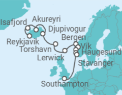 Itinerario del Crucero Paisajes de una vida - Oceania Cruises