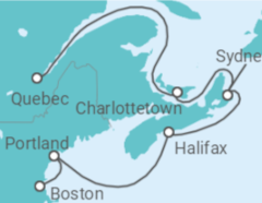Itinerario del Crucero Canadá - Holland America Line