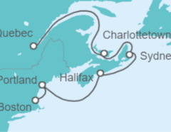 Itinerario del Crucero Canadá - Holland America Line