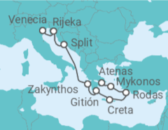 Itinerario del Crucero Aventura de otoño - Oceania Cruises