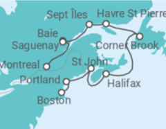 Itinerario del Crucero Montados, Arce y Massachusetts - Oceania Cruises