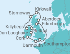 Itinerario del Crucero Islas Británicas abundantes - Oceania Cruises