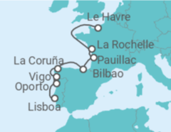 Itinerario del Crucero Senderos del vino - Oceania Cruises