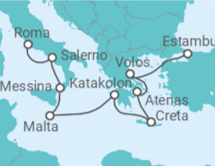 Itinerario del Crucero Mediterráneo medieval - Oceania Cruises