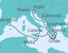 Itinerario del Crucero Pinturas atemporales - Oceania Cruises