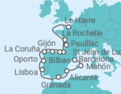 Itinerario del Crucero Viñedos y palacios - Oceania Cruises