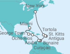 Itinerario del Crucero De Broadway a las Islas Abc - Oceania Cruises
