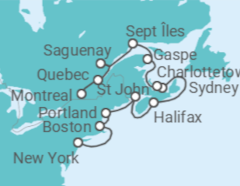 Itinerario del Crucero Otoño en la Costa Este - Oceania Cruises