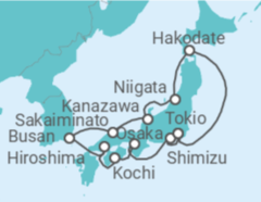 Itinerario del Crucero Japón, Corea Del Sur - Oceania Cruises