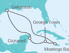 Itinerario del Crucero Jamaica, Islas Caimán, México - Carnival Cruise Line
