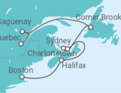 Itinerario del Crucero Canadá clásico y Nueva Inglaterra - Princess Cruises