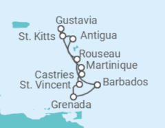 Itinerario del Crucero San Valentín isleño - Regent Seven Seas