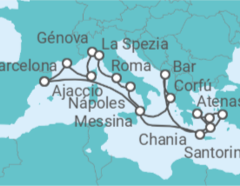 Itinerario del Crucero Lo Mejor del Mediterráneo - Princess Cruises