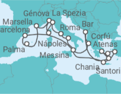 Itinerario del Crucero Lo Mejor del Mediterráneo - Princess Cruises