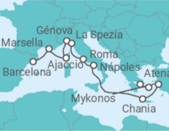 Itinerario del Crucero Mediterráneo con Grecia, Italia y Turquía - Princess Cruises