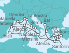 Itinerario del Crucero Lo Mejor del Mediterráneo - Princess Cruises