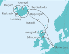 Itinerario del Crucero Reino Unido, Islandia - Holland America Line
