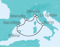 Itinerario del Crucero Perlas del Mediterráneo 2027 - MSC Cruceros