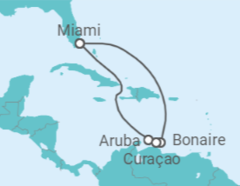 Itinerario del Crucero Bonaire, San Eustaquio y Saba, Aruba, Curaçao - Carnival Cruise Line