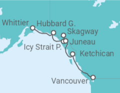 Itinerario del Crucero Alaska - Holland America Line