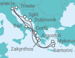 Itinerario del Crucero Desde Venecia a Trieste  - Costa Cruceros