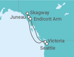 Itinerario del Crucero Aventura por Alaska - Royal Caribbean