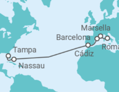 Itinerario del Crucero España y Bahamas - NCL Norwegian Cruise Line