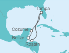 Itinerario del Crucero Honduras, Belice, México - Carnival Cruise Line