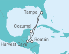 Itinerario del Crucero El Caribe: Harvest Caye, Cozumel y Roatán - NCL Norwegian Cruise Line