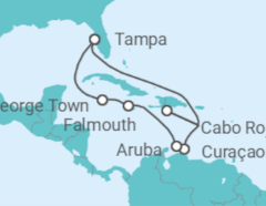 Itinerario del Crucero El Caribe: Curazao, Aruba y  República Dominicana - NCL Norwegian Cruise Line