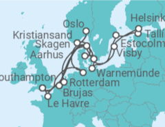 Itinerario del Crucero Aventura en Escandinavia y Europa Occidental - Princess Cruises