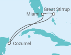 Itinerario del Crucero El Caribe: Great Stirrup Cay y Cozumel - NCL Norwegian Cruise Line
