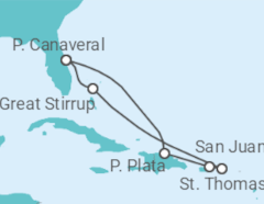 Itinerario del Crucero Islas Vírgenes - EEUU, Puerto Rico - NCL Norwegian Cruise Line