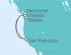 Itinerario del Crucero Alaska - Princess Cruises