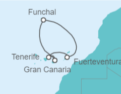 Itinerario del Crucero Islas Canarias - AIDA
