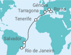 Itinerario del Crucero Desde Roma a Río de Janeiro - MSC Cruceros