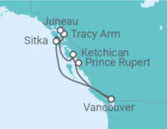 Itinerario del Crucero Pasaje interior de Alaska - Royal Caribbean