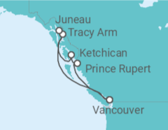 Itinerario del Crucero Pasaje Interior de Alaska - Royal Caribbean