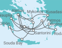 Itinerario del Crucero Playas bañadas por el sol del Egeo - Silversea