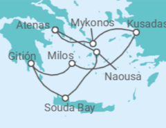 Itinerario del Crucero Navegando a través de islas griegas - Silversea
