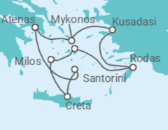 Itinerario del Crucero El reluciente regazo del Egeo - Silversea