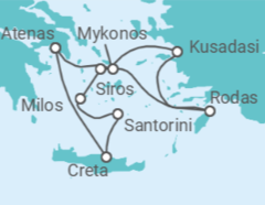 Itinerario del Crucero Navegando por el deslumbrante Egeo - Silversea