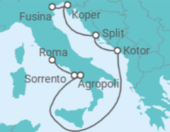 Itinerario del Crucero Acantilados de Sorrento - Silversea