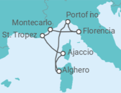 Itinerario del Crucero Paisajes escarpados y murallas antiguas - Silversea