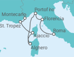 Itinerario del Crucero El espíritu dolce vita de Italia - Silversea