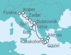 Itinerario del Crucero Navega por los legendarios mares griegos  - Silversea