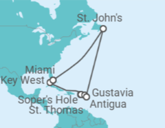 Itinerario del Crucero Fin de año Caribeño - Silversea