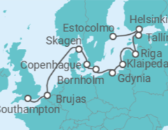 Itinerario del Crucero Auténtica belleza del Báltico - Silversea