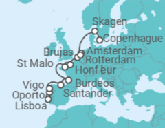 Itinerario del Crucero Extraordinario viaje a lo largo de la costa atlántica - Silversea